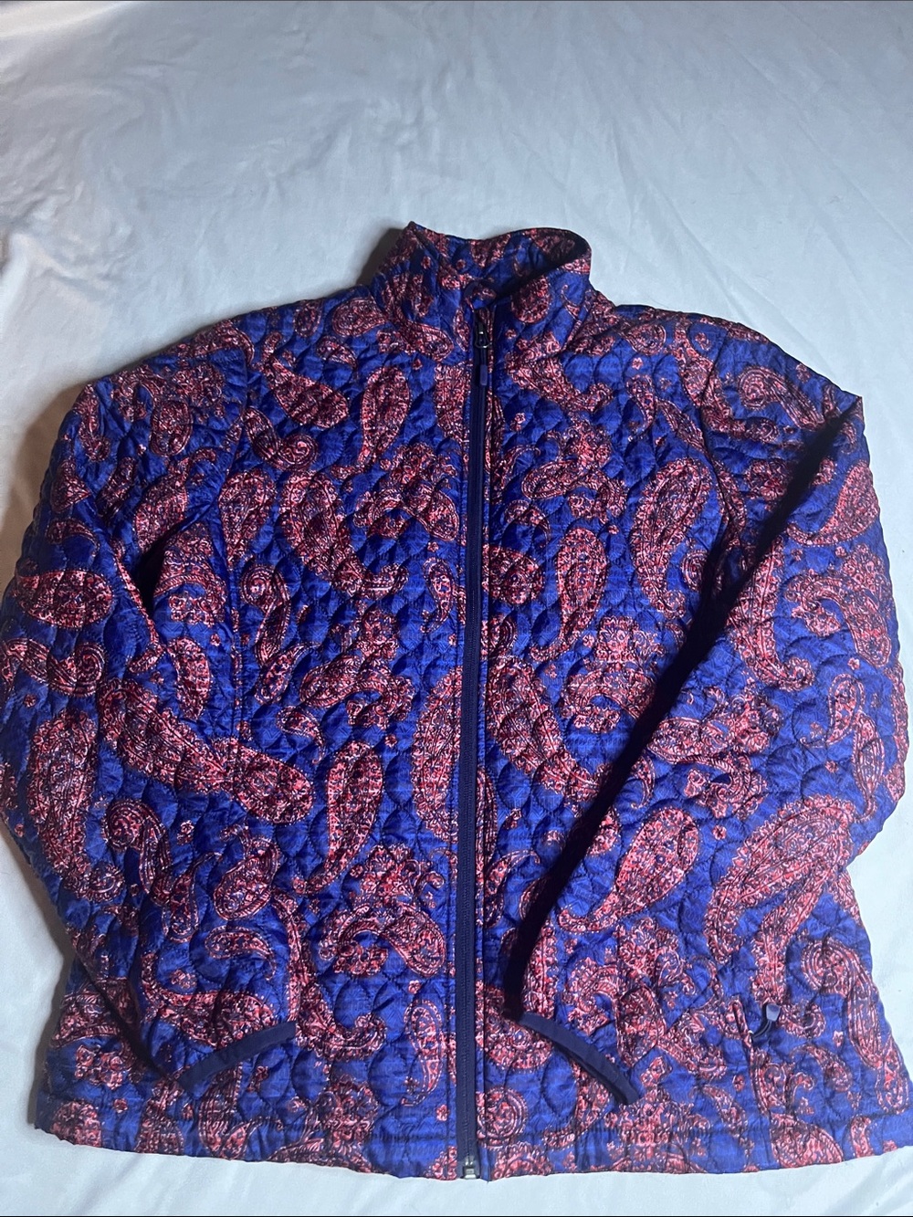 Lands’  End Paisley Print Lightweight Quilted Jacket
